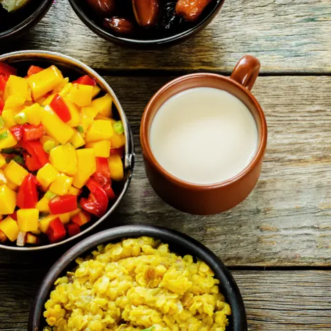 dish containing tangy tomango salad