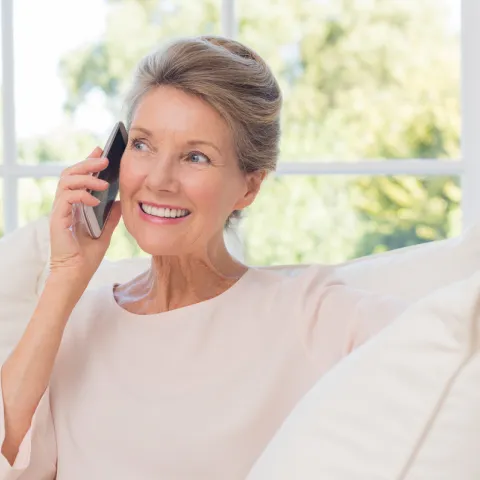 woman talking on the phone