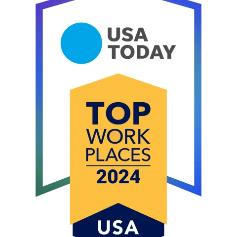 USA Today Top Workplaces for 2024 award logo.