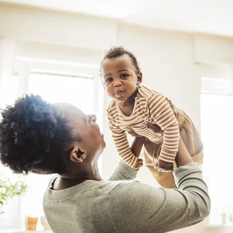 Young boy and mother.