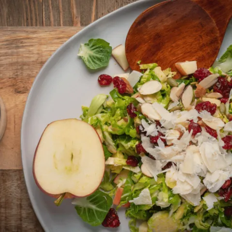 shredded brussels sprouts salad