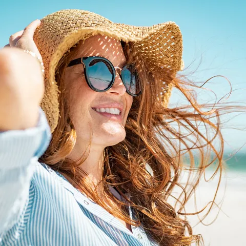 woman looking out at the horizon