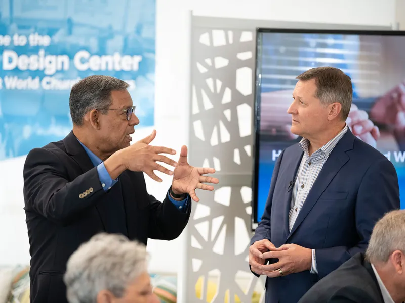 General Conference officers and executives travel to the organization’s corporate headquarters to learn about design thinking and innovation centers.
