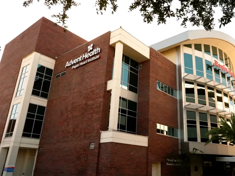 Exterior of AdventHealth Pepin Heart Institute.