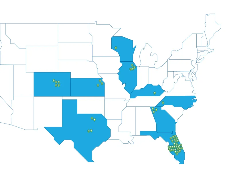 A map of adventhealth hospital locations