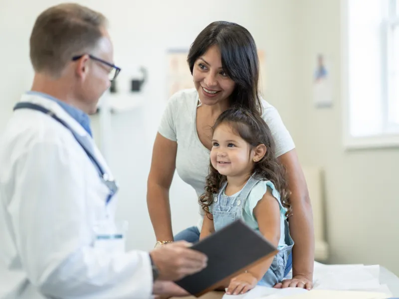 Mother Bringing Her Daughter to the Doctors