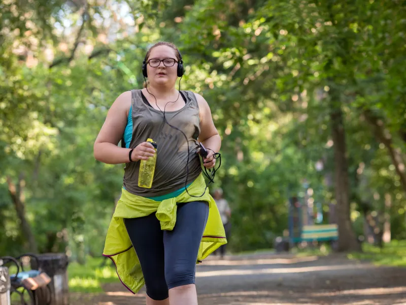 Obesechild exercising