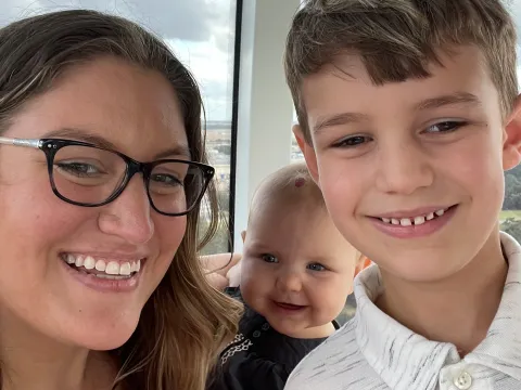 Stephanie Brown During Treatment with Her Children