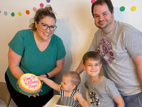 Stephanie Brown Before Treatment with Her Family