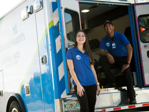 AdventHealth EMS crew ready to serve.