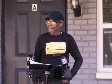 Glen Johnson is a veteran who uses UACDC Veteran's housing, supported by AdventHealth