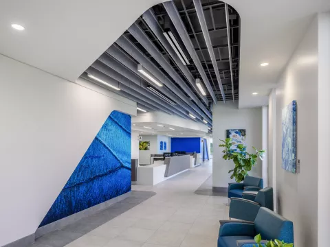 AdventHealth Care Pavilion Central Pasco front hallway.