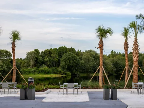 AdventHealth Care Pavilion New Tampa outdoor seating.