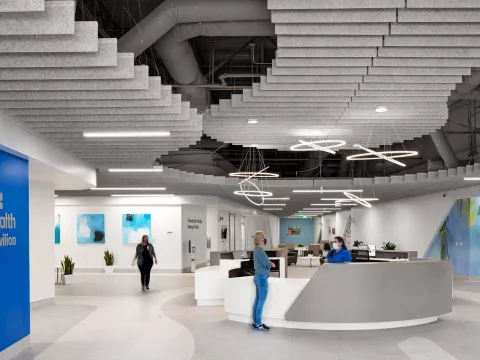 AdventHealth Care Pavilion New Tampa lobby.