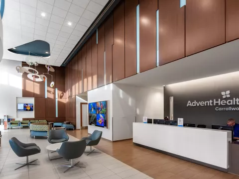 The inside entrance at AdventHealth Carrollwood