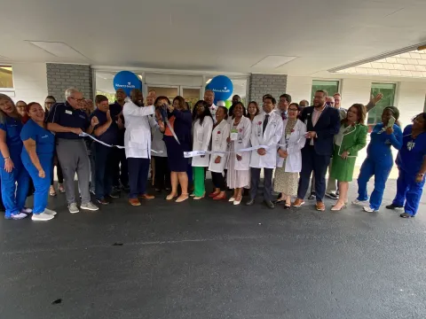 AdventHealth Ocala leaders, Family Medicine Resident Program members and community members helped cut the ribbon for the hospital's new Family Medicine Residency Clinic during a special ceremony