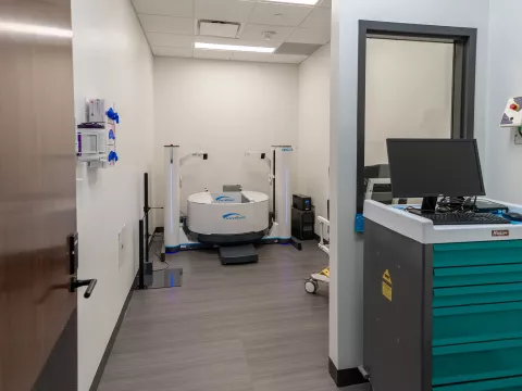 The Low-Dose Weight-Bearing CT Scanner inside the AdventHealth Training Center 
