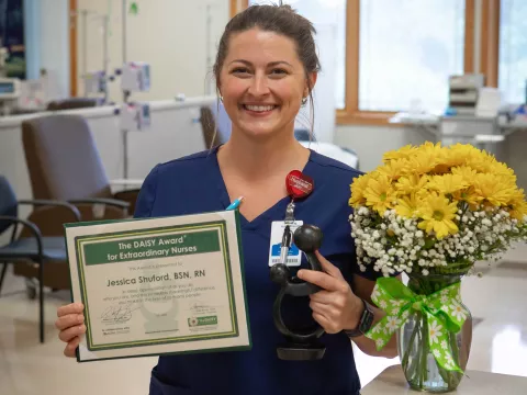 Jessica Shuford is August's Daisy Award Winner for Outstanding Patient Care