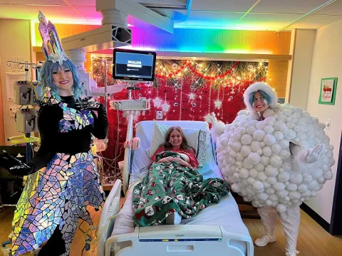 The Ice Queen and the Snowball spent time with children who are in the hospital, bringing holiday cheer to those who need it most. 