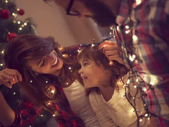 Family smiling during the holidays