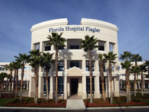 Archival photo of the main building of Florida Hospital Flagler