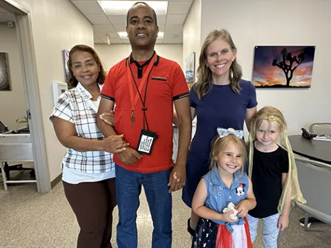 Glexey Caraballo and Cathy Garrett