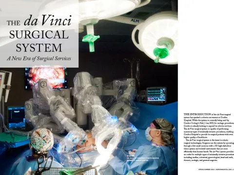 preview of robotic surgery article from spring 2016 northwest georgia health magazine