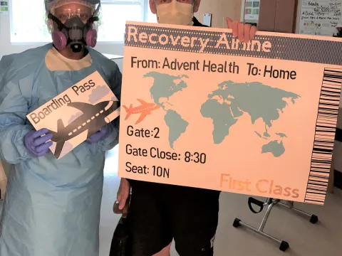 Robert Deprins COVID survivor AdventHealth Fish Memorial