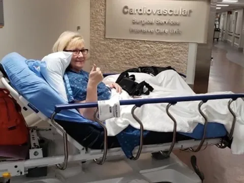 Thumbs up from the patient.