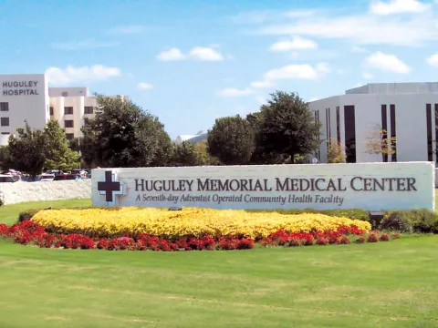 Vintage photo of Huguley Memorial Medical Center, now Texas Health Huguley Hospital Fort Worth South.