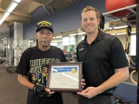 Roy Caldwood and Trainer Mike