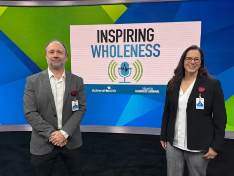 Drs. Kirk Erickson and Karen Corbin with the Inspiring Wholeness podcast logo