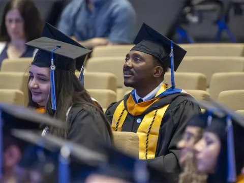 John Itoe at AHU graduation.