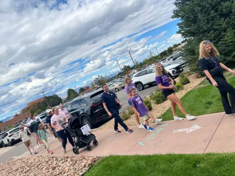 People take part in the March of Dimes walk
