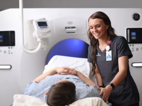 Radiologist Reassures a Patient Before an Imaging Procedure.