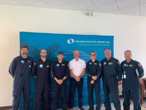 Patient reunites with Flight 1 team