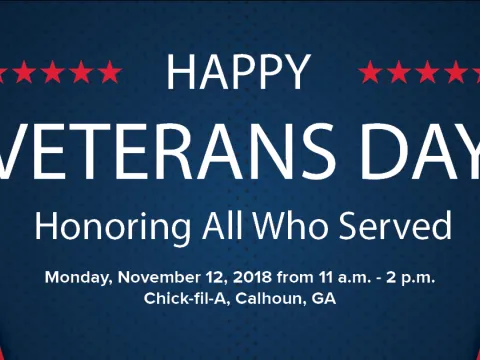 A flyer for Veteran's Day