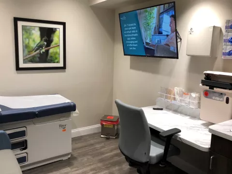 Interior of AdventHealth Primary Care+ at Winter Garden.