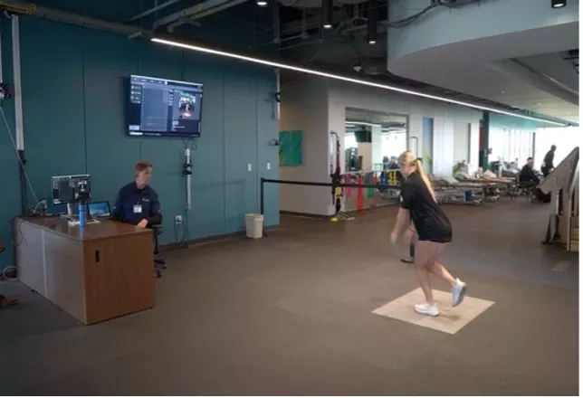 McKenna Battilla lands on force plate