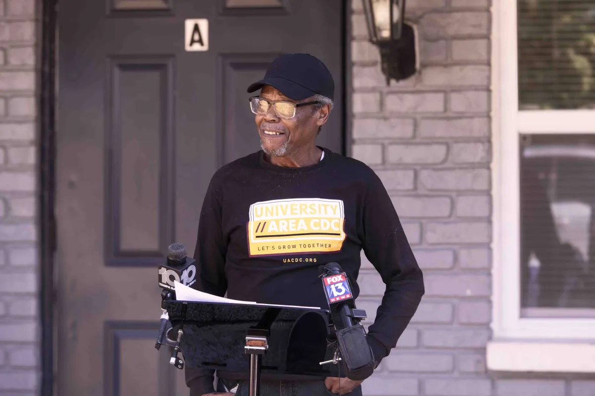 Glen Johnson is a veteran who uses UACDC Veteran's housing, supported by AdventHealth