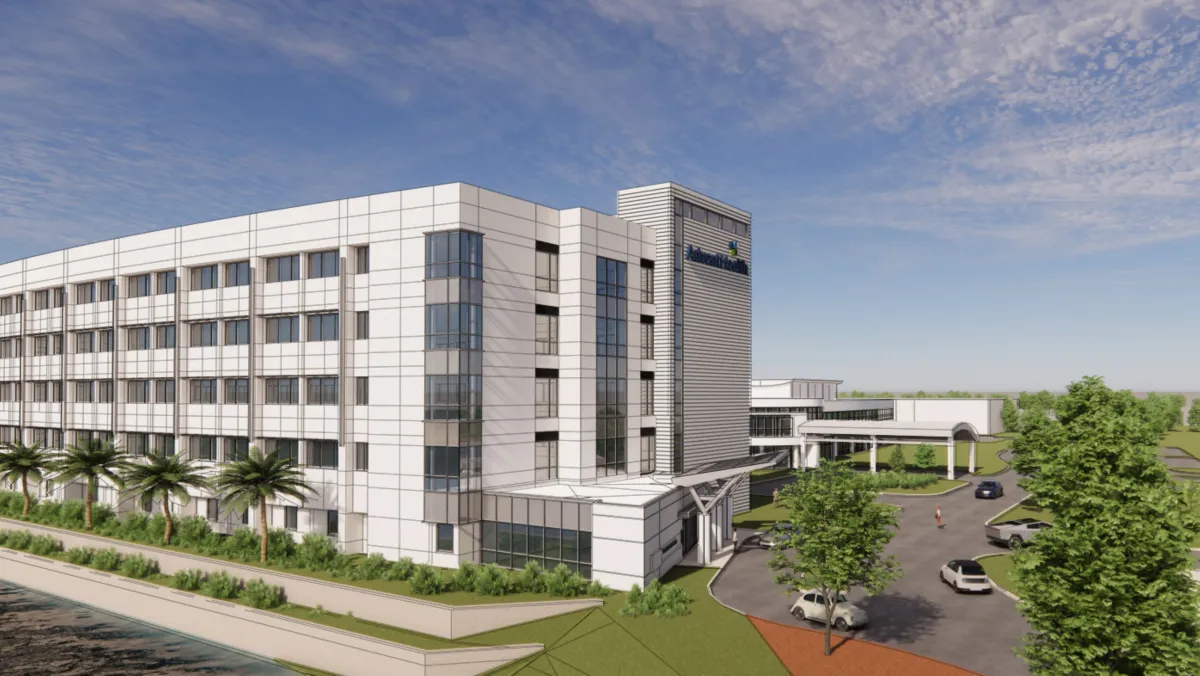 AdventHealth Sebring Expansion Project rendering showing what future tower is projected to look like