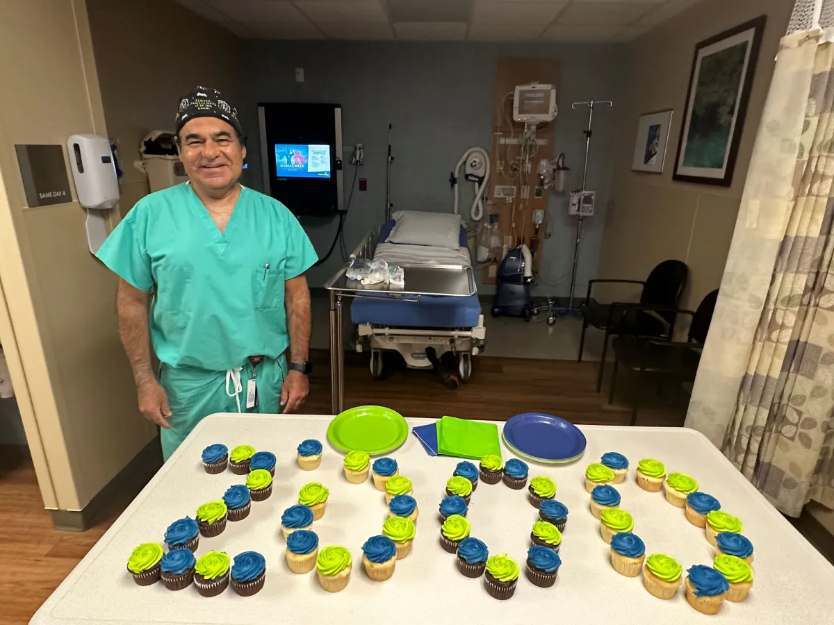 Dr. Edwin Menor was honored for reaching the milestone during a special ceremony at AdventHealth Ocala.