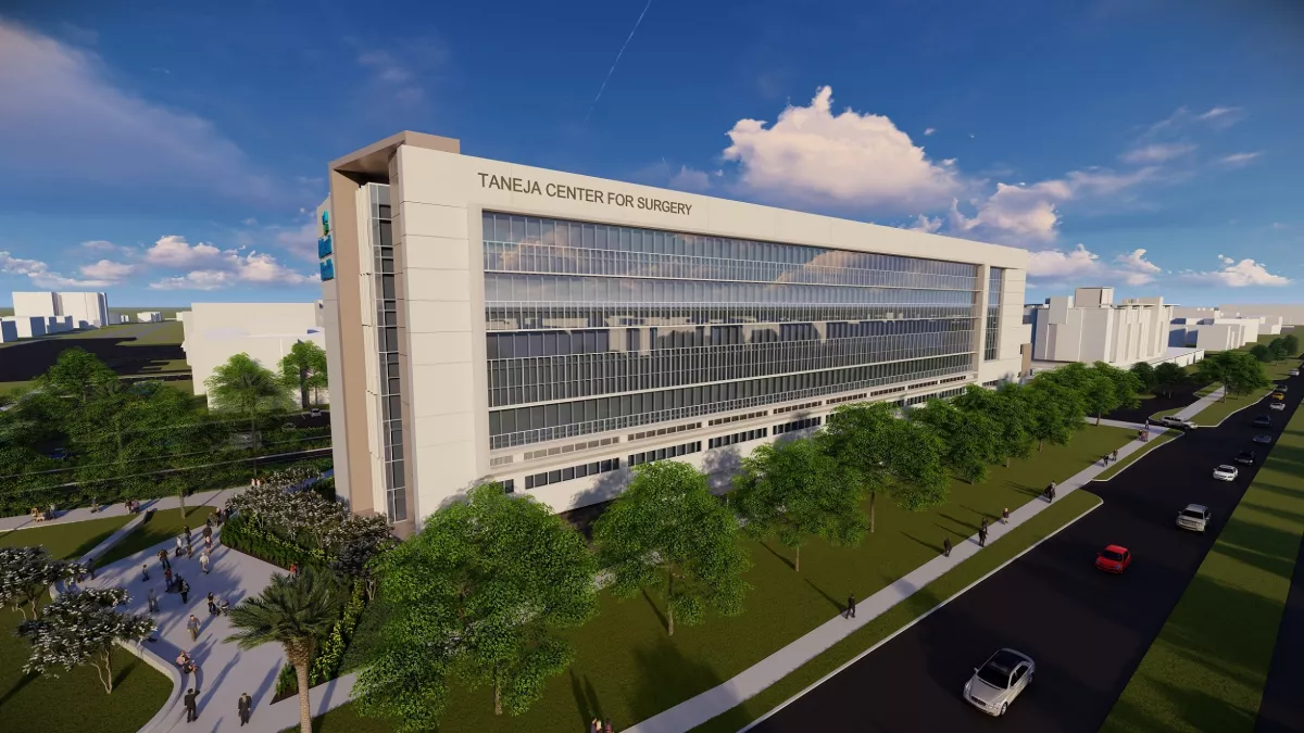 A 3-D render of the Taneja Surgical Center at AdventHealth Tampa