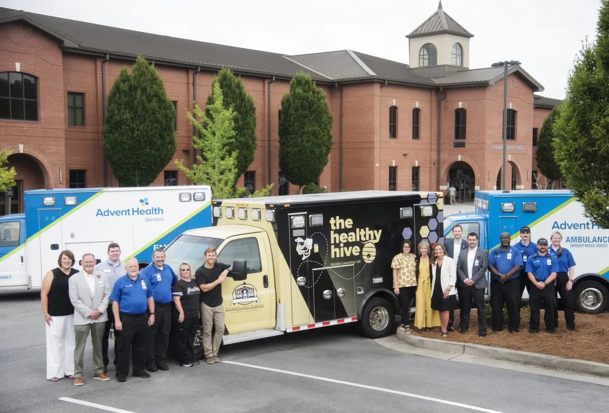 AH Gordon Ambulance Donation to Calhoun High