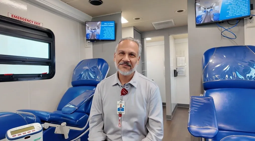 Barbosa works as a donor recruiter with the AdventHealth Blood Center 