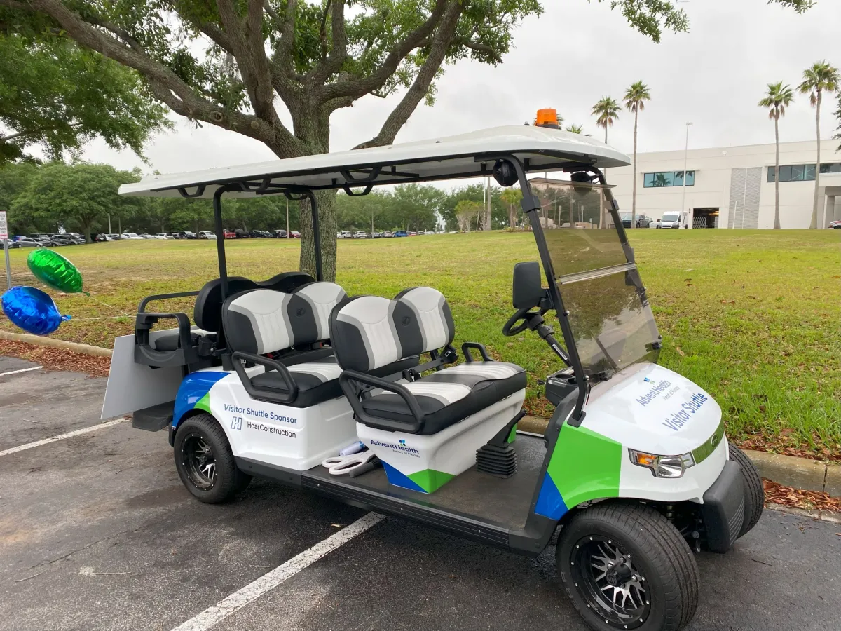 HOAR Construction donated the funds for the new visitor shuttle for the hospital