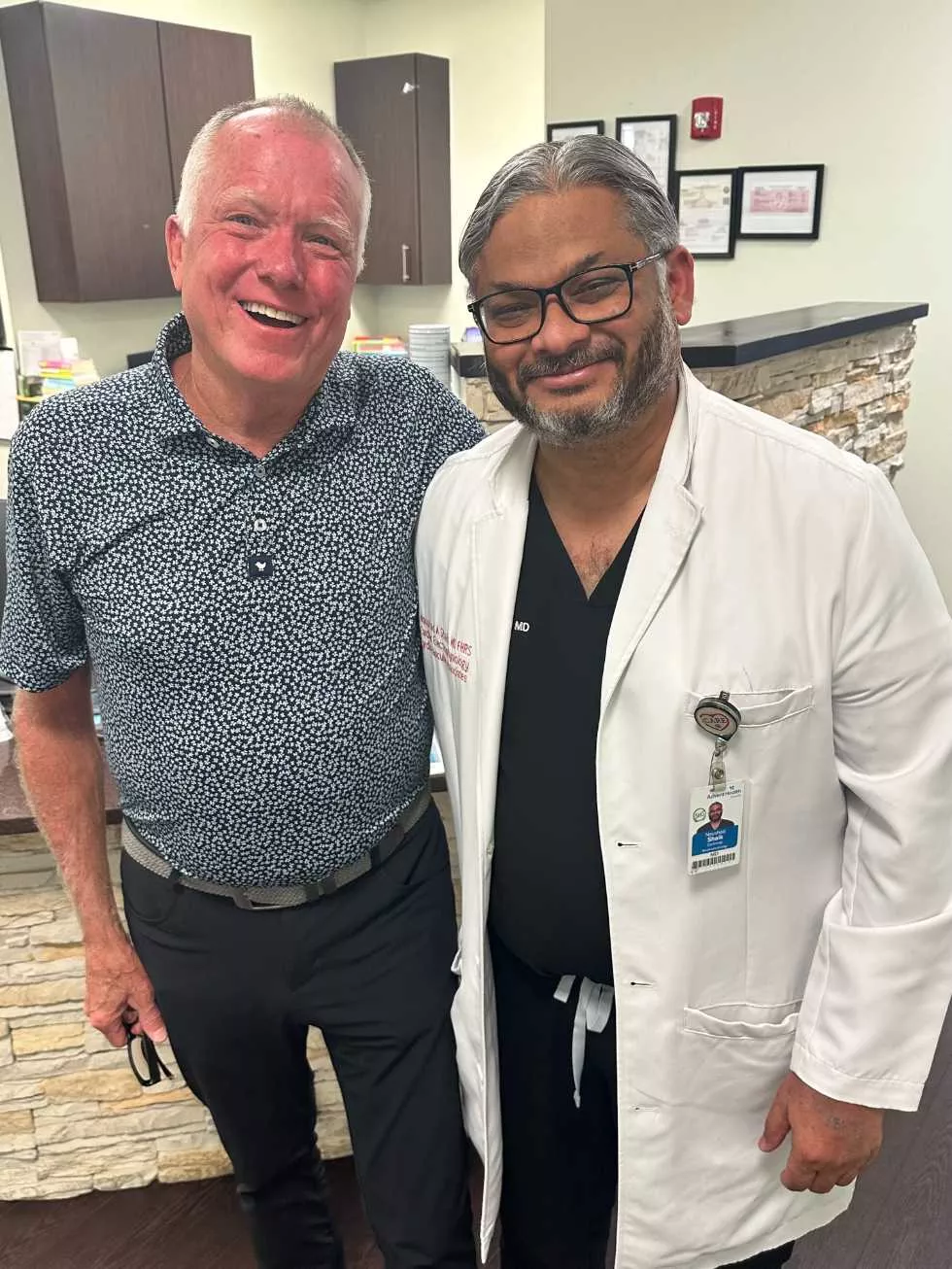 AdventHealth Pulse Field Ablation patient Kroy Crofoot and Dr. Nashad Shaik 