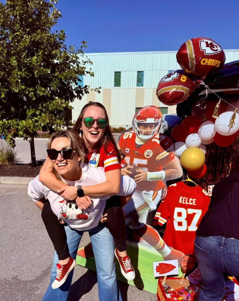 Two women at Trunk or Treat
