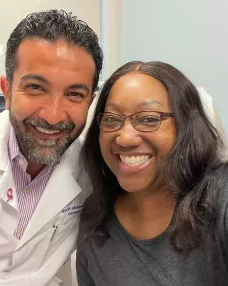 Williams with Dr. Wassim Mchayleh at AdventHealth Altamonte.