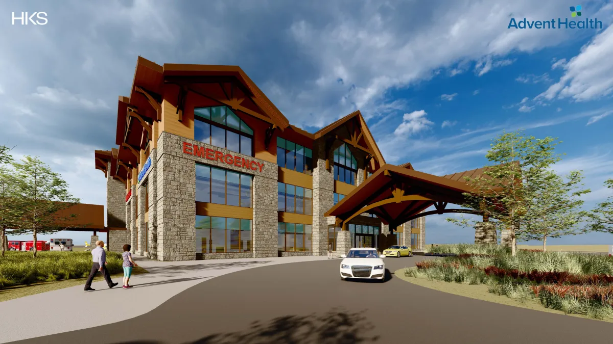 Rendering of the AdventHealth Aurora Highlands ER